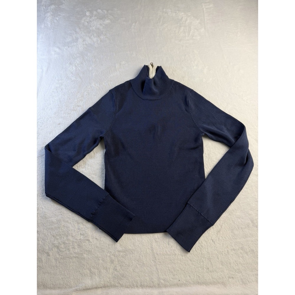 Cara Cara Greta Top Navy Long Sleeve Woman's Small - Picture 2 of 8